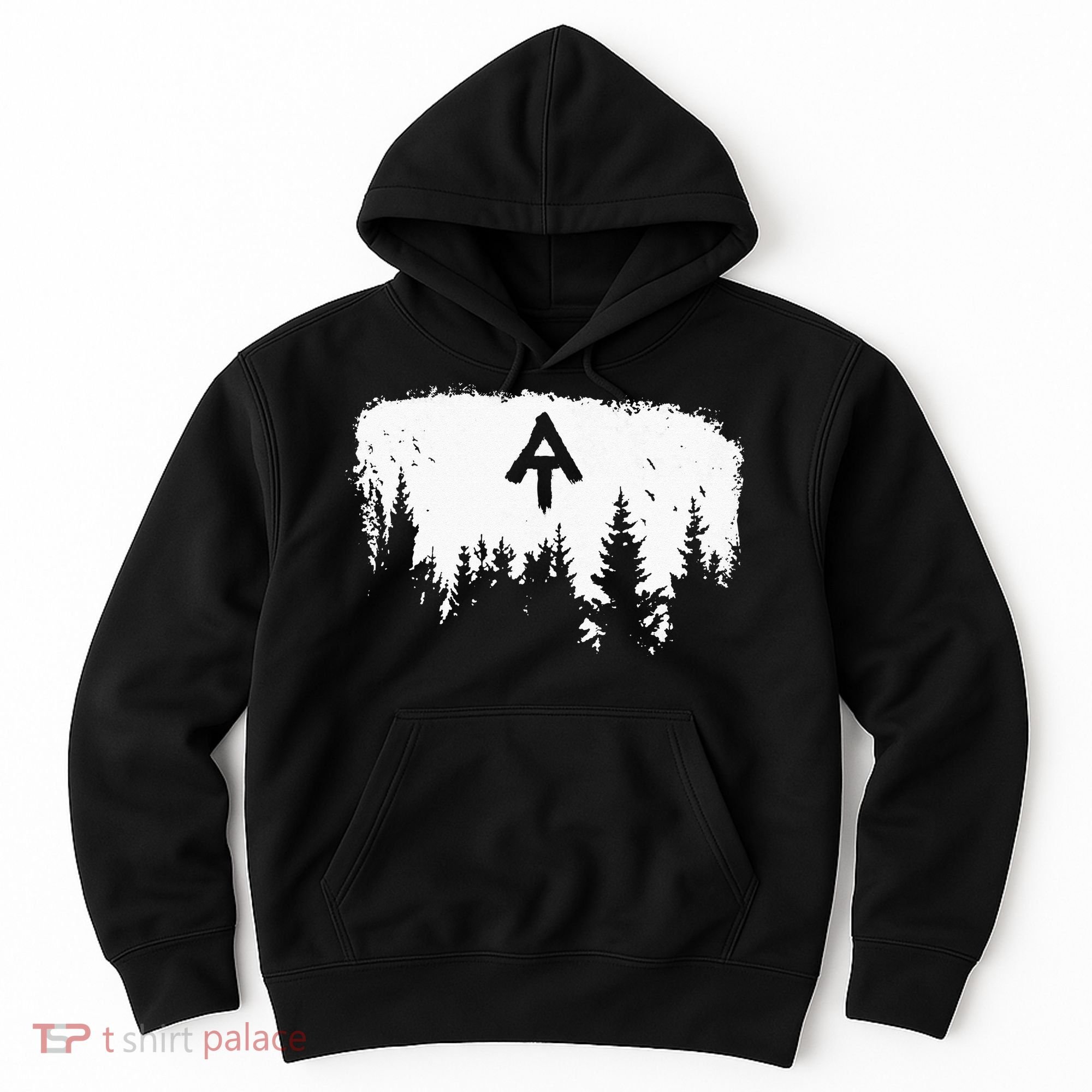 White Blaze Appalachian AT Trail Minimalist Pine Tree Hike Hoodie