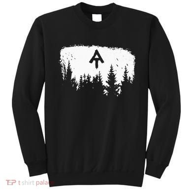 White Blaze Appalachian AT Trail Minimalist Pine Tree Hike Sweatshirt