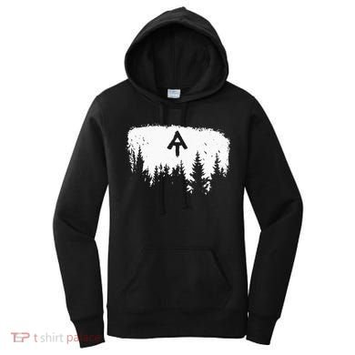 White Blaze Appalachian AT Trail Minimalist Pine Tree Hike Women's Hoodie