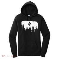 White Blaze Appalachian AT Trail Minimalist Pine Tree Hike Women's Hoodie thumb 0