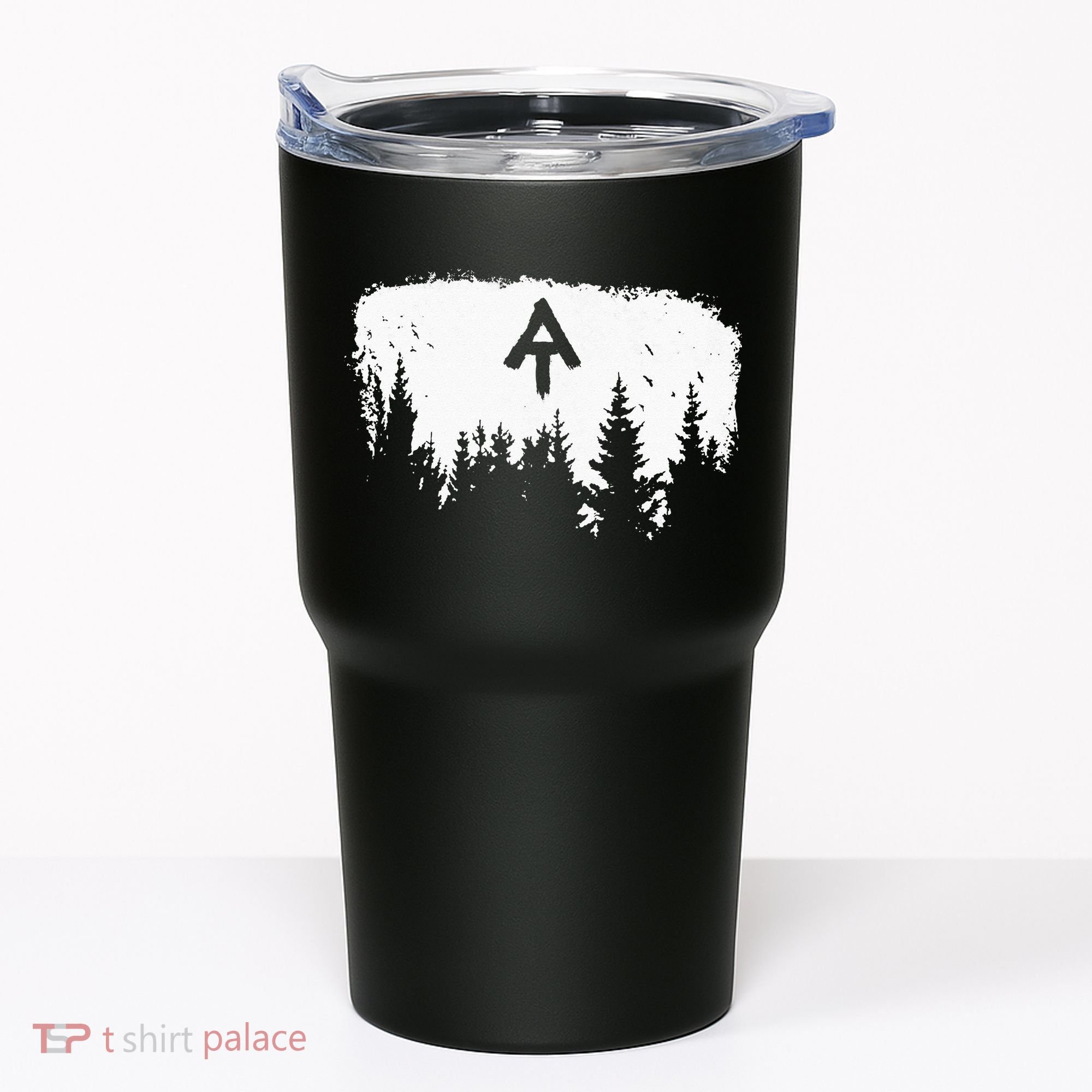 White Blaze Appalachian AT Trail Minimalist Pine Tree Hike Tumbler