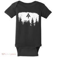 White Blaze Appalachian AT Trail Minimalist Pine Tree Hike Baby Bodysuit thumb 0