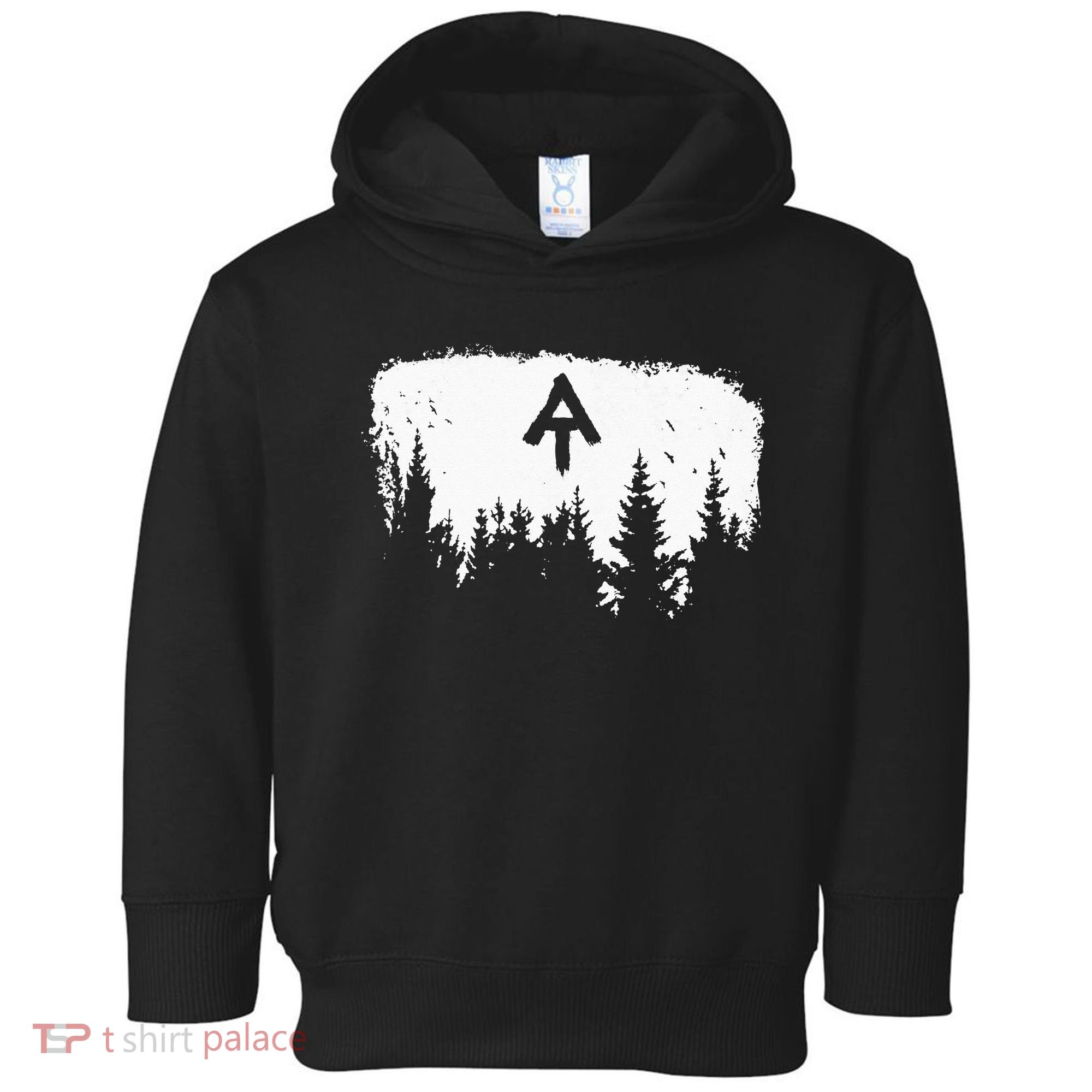 White Blaze Appalachian AT Trail Minimalist Pine Tree Hike Toddler Hoodie