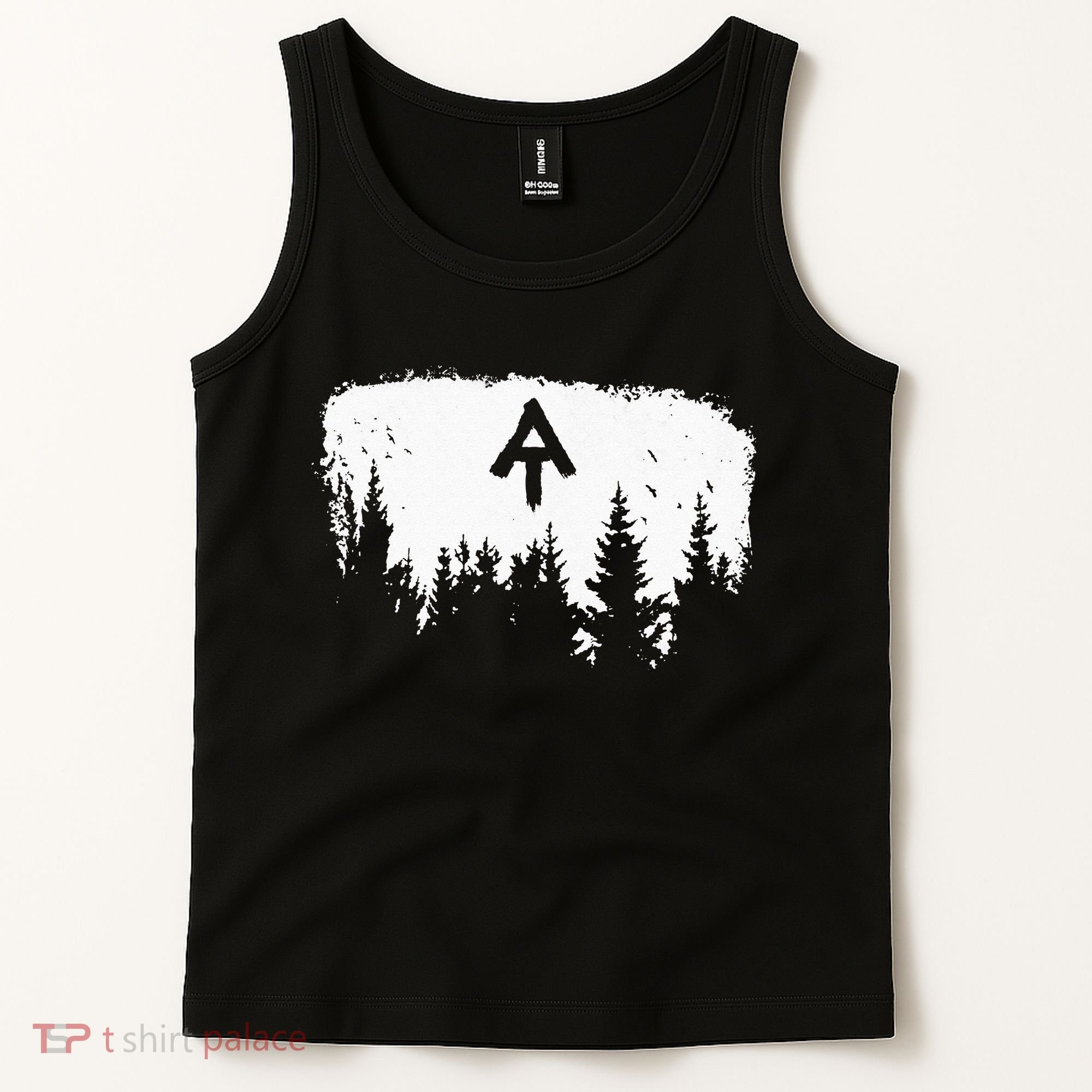White Blaze Appalachian AT Trail Minimalist Pine Tree Hike Tank Top