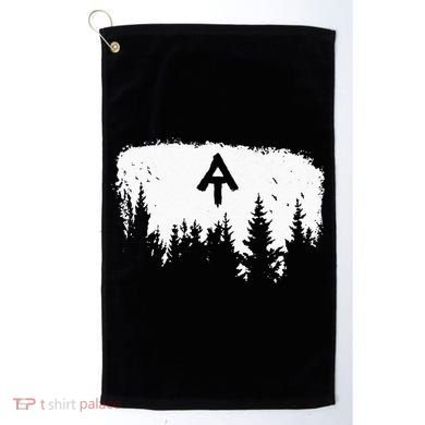 White Blaze Appalachian AT Trail Minimalist Pine Tree Hike Golf Towel