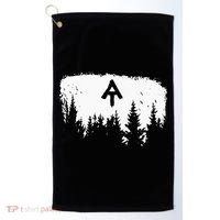 White Blaze Appalachian AT Trail Minimalist Pine Tree Hike Golf Towel thumb 0