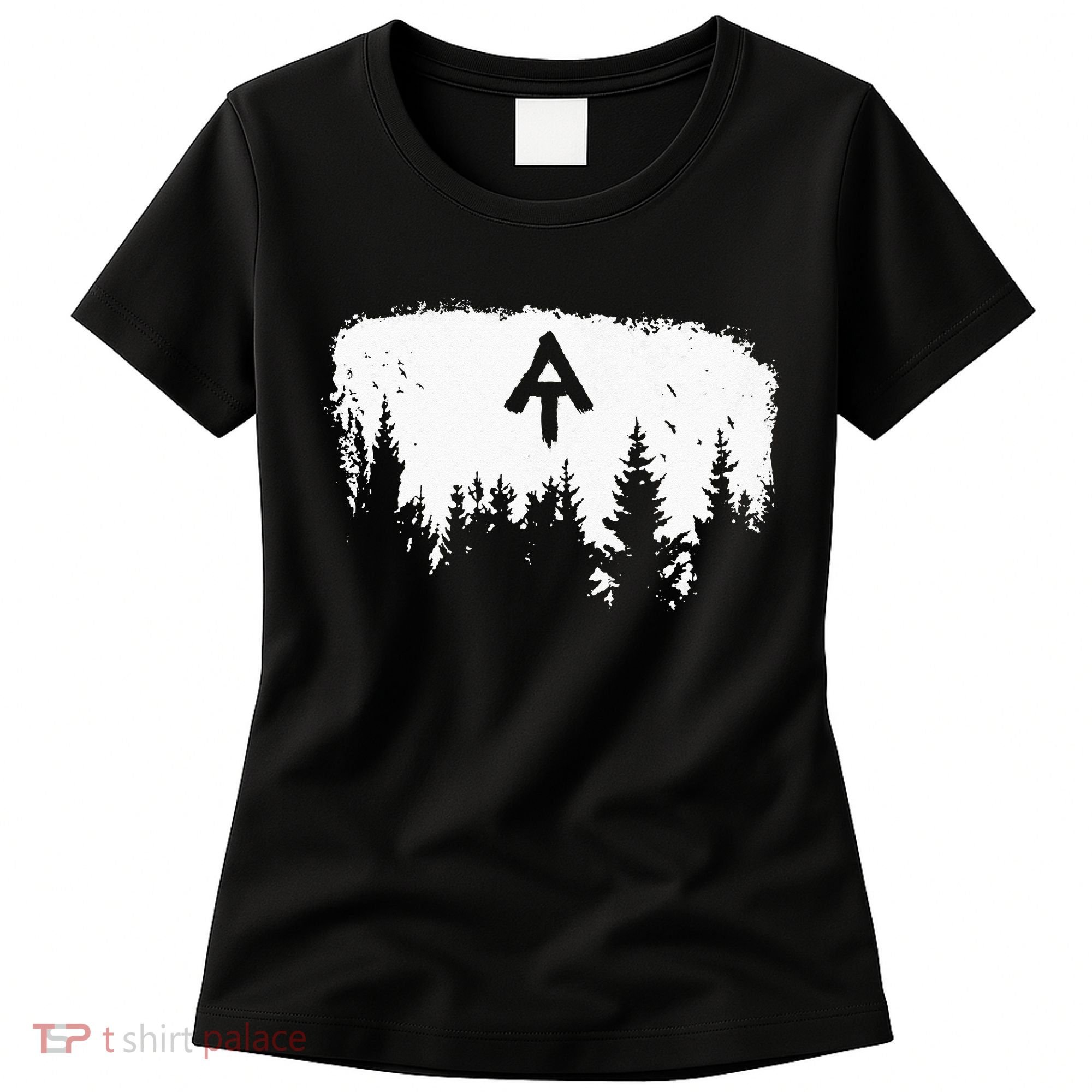 White Blaze Appalachian AT Trail Minimalist Pine Tree Hike Women's T-Shirt