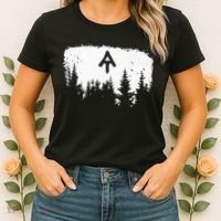 White Blaze Appalachian AT Trail Minimalist Pine Tree Hike Women's T-Shirt thumb 2