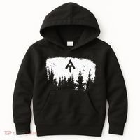 White Blaze Appalachian AT Trail Minimalist Pine Tree Hike Kids Hoodie thumb 0