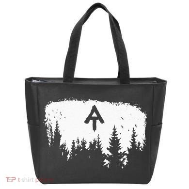 White Blaze Appalachian AT Trail Minimalist Pine Tree Hike Tote Bag