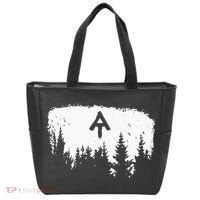 White Blaze Appalachian AT Trail Minimalist Pine Tree Hike Tote Bag thumb 0