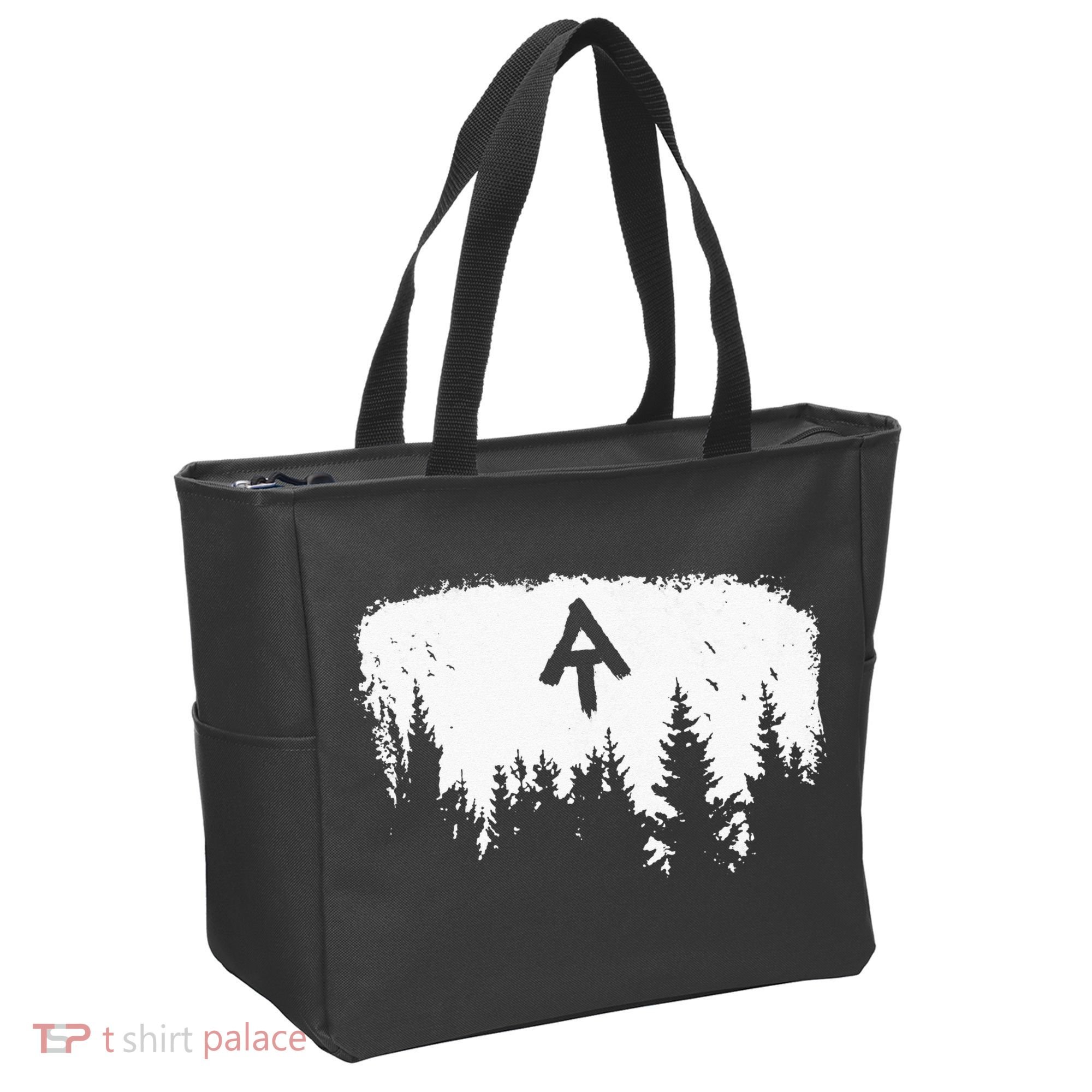 White Blaze Appalachian AT Trail Minimalist Pine Tree Hike Tote Bag
