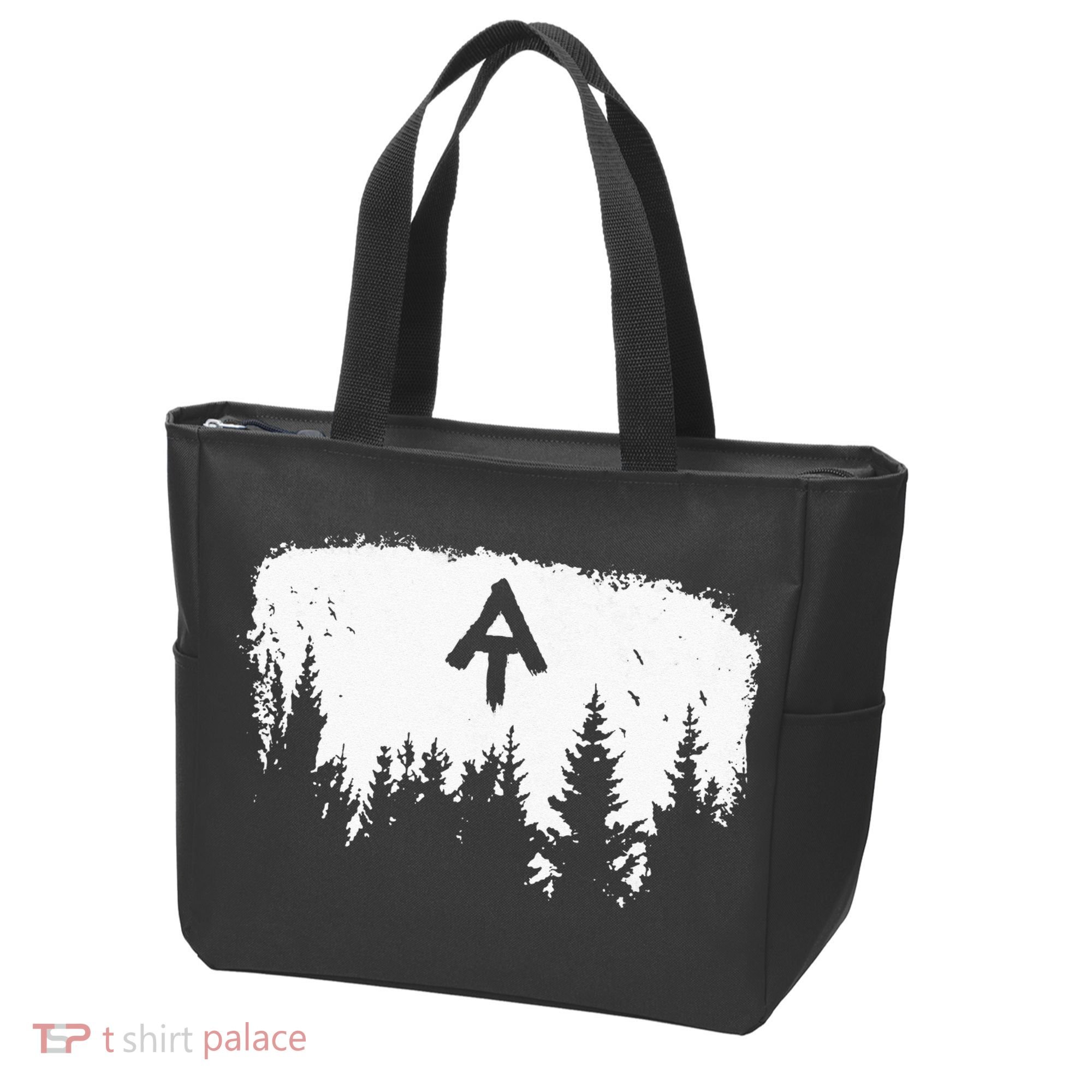White Blaze Appalachian AT Trail Minimalist Pine Tree Hike Tote Bag