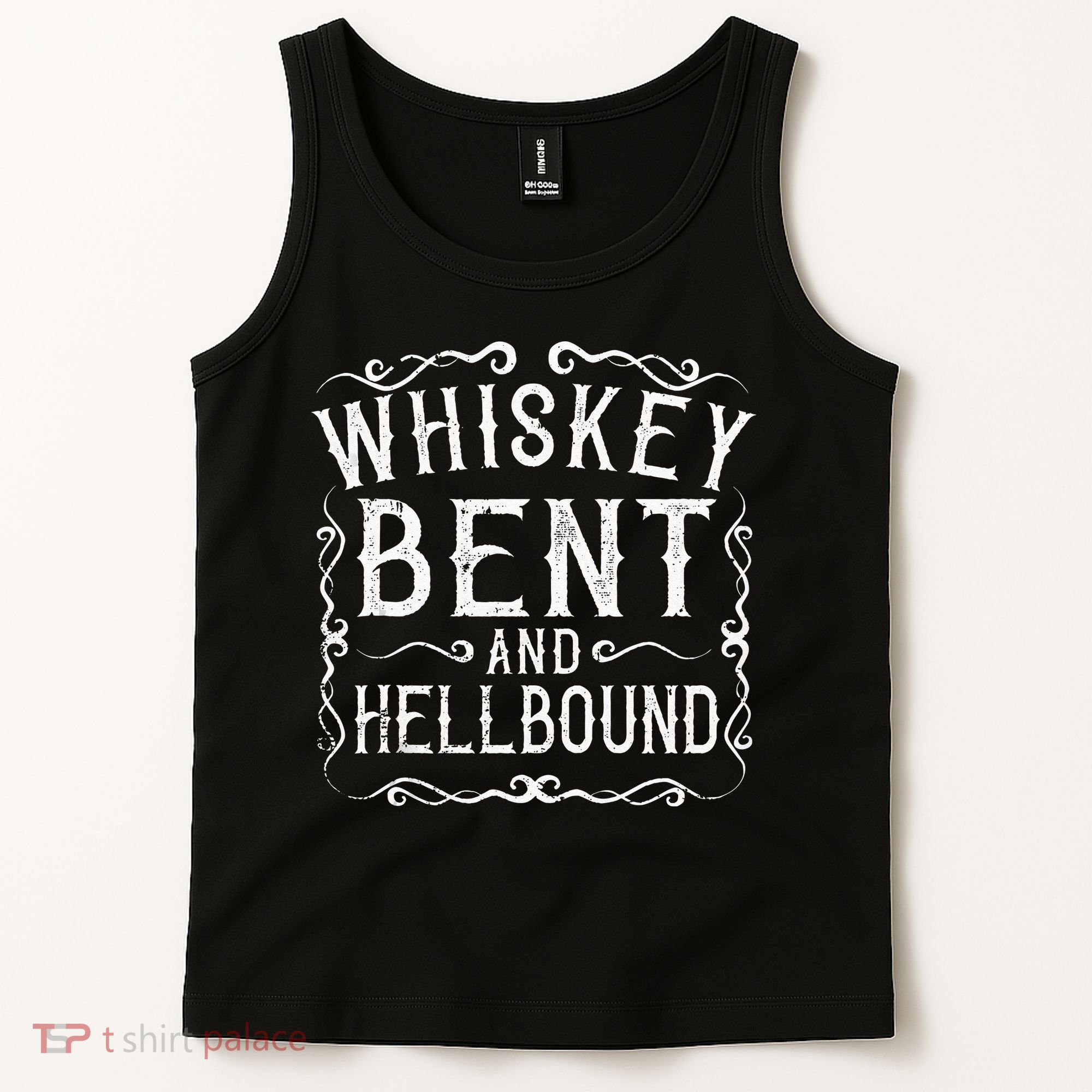 Whiskey Bent And Hellbound Country Music Biker Bourbon Gift Tank Top