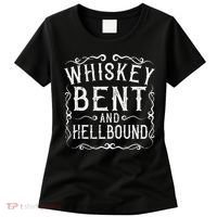 Whiskey Bent And Hellbound Country Music Biker Bourbon Gift Women's T-Shirt thumb 0
