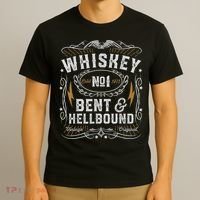 Whiskey Bent And Hellbound Country Music Biker Bourbon T-Shirt thumb 3