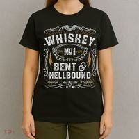 Whiskey Bent And Hellbound Country Music Biker Bourbon T-Shirt thumb 4