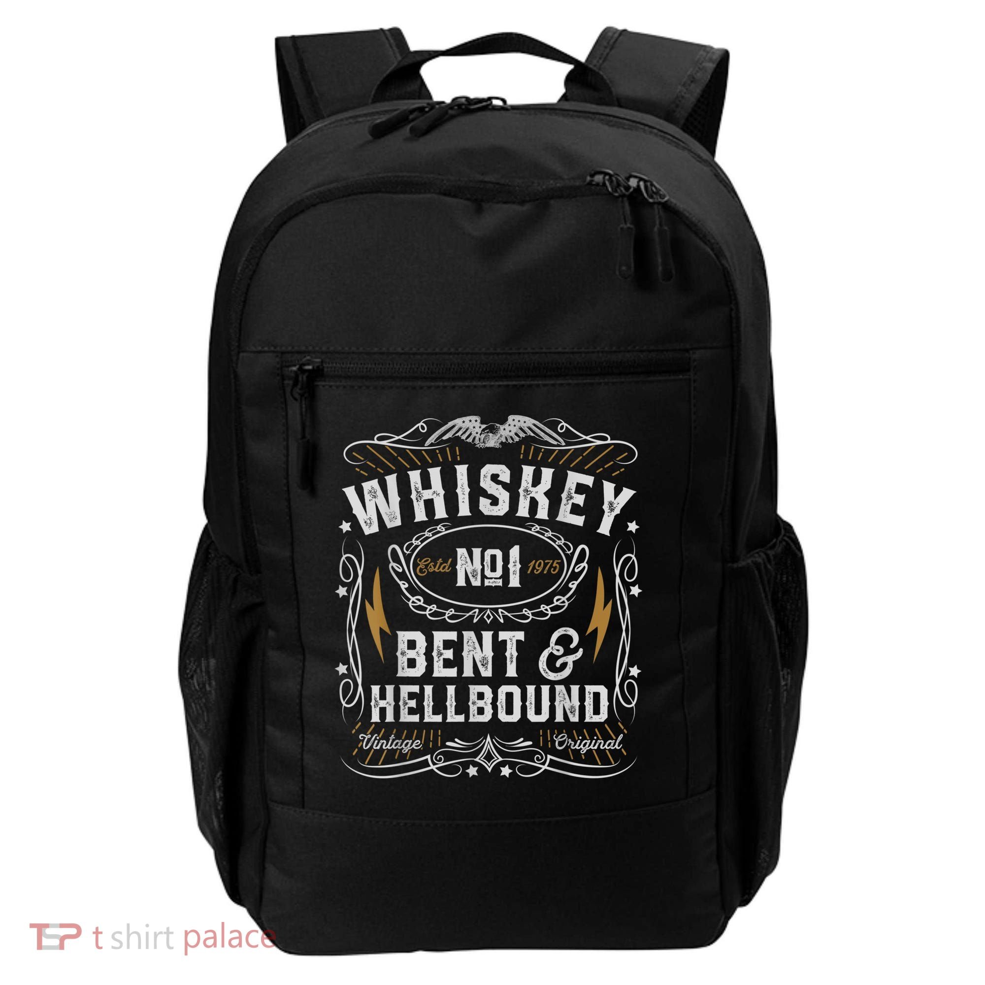 Whiskey Bent And Hellbound Country Music Biker Bourbon Backpack