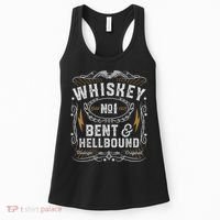 Whiskey Bent And Hellbound Country Music Biker Bourbon Women's Tank Top thumb 0