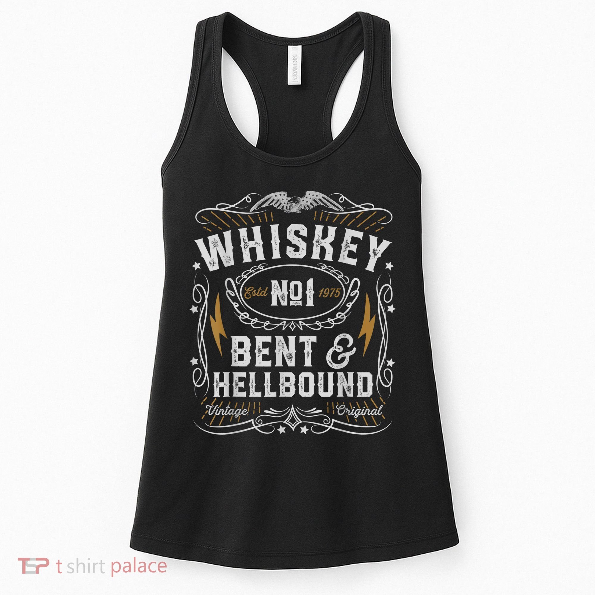 Whiskey Bent And Hellbound Country Music Biker Bourbon Women's Tank Top