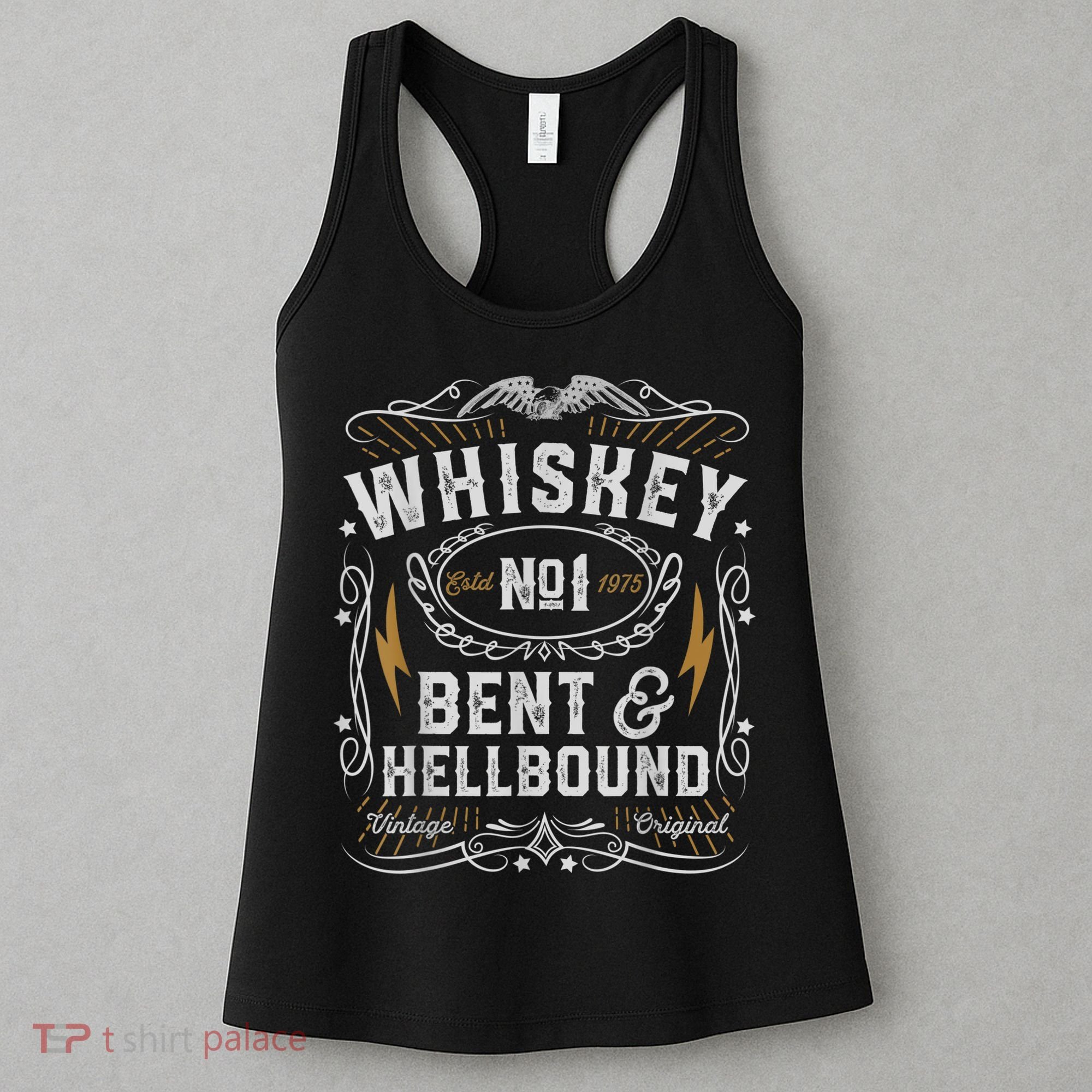 Whiskey Bent And Hellbound Country Music Biker Bourbon Women's Tank Top