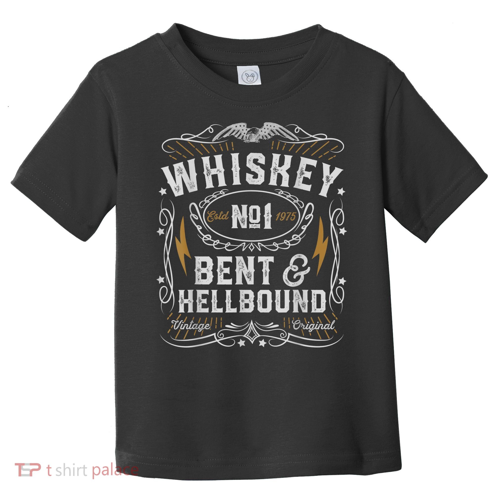 Whiskey Bent And Hellbound Country Music Biker Bourbon Toddler T-Shirt