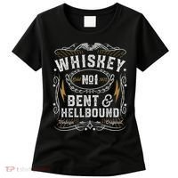 Whiskey Bent And Hellbound Country Music Biker Bourbon Women's T-Shirt thumb 0