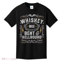 Whiskey Bent And Hellbound Country Music Biker Bourbon Kids T-Shirt thumb 0