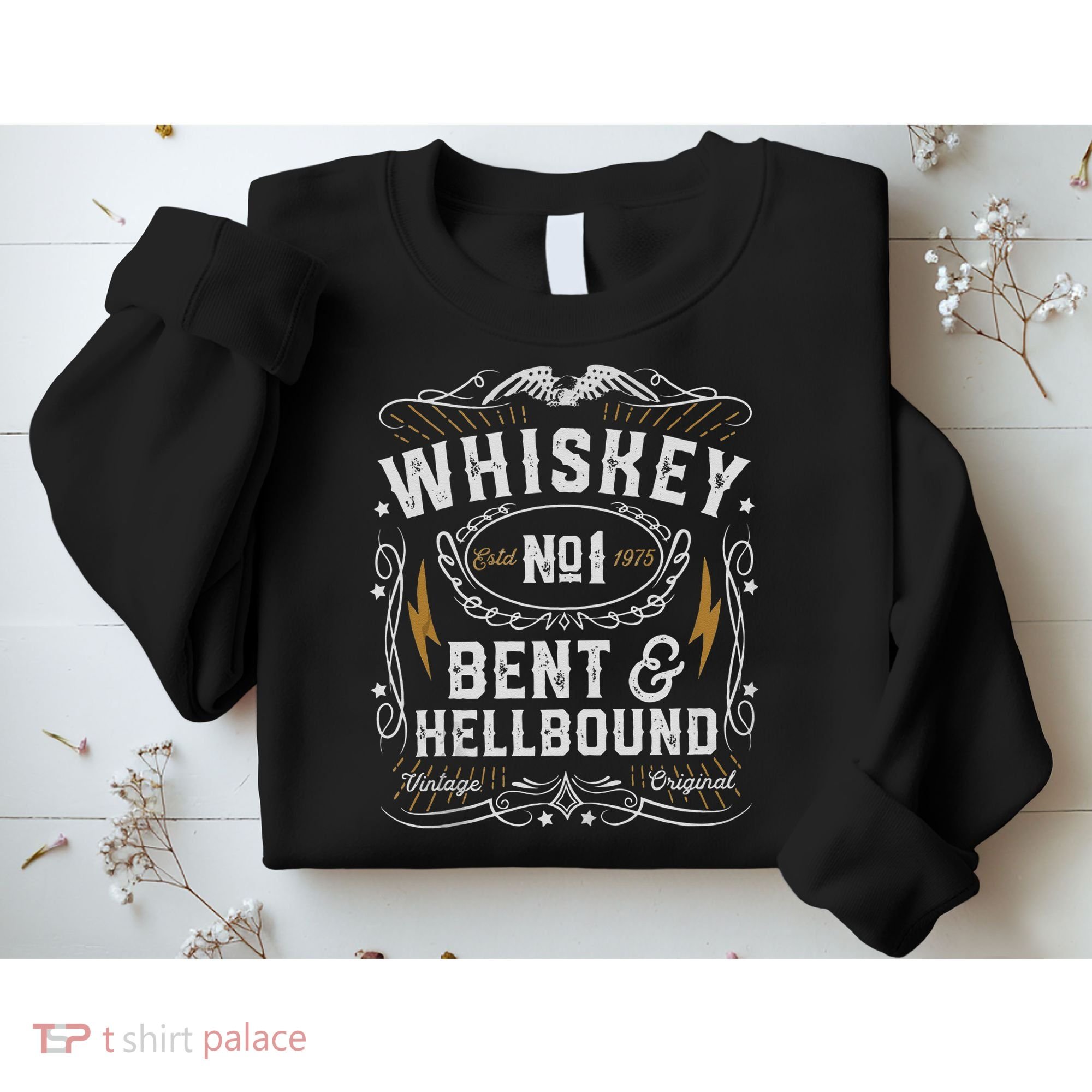 Whiskey Bent And Hellbound Country Music Biker Bourbon Gift Sweatshirt