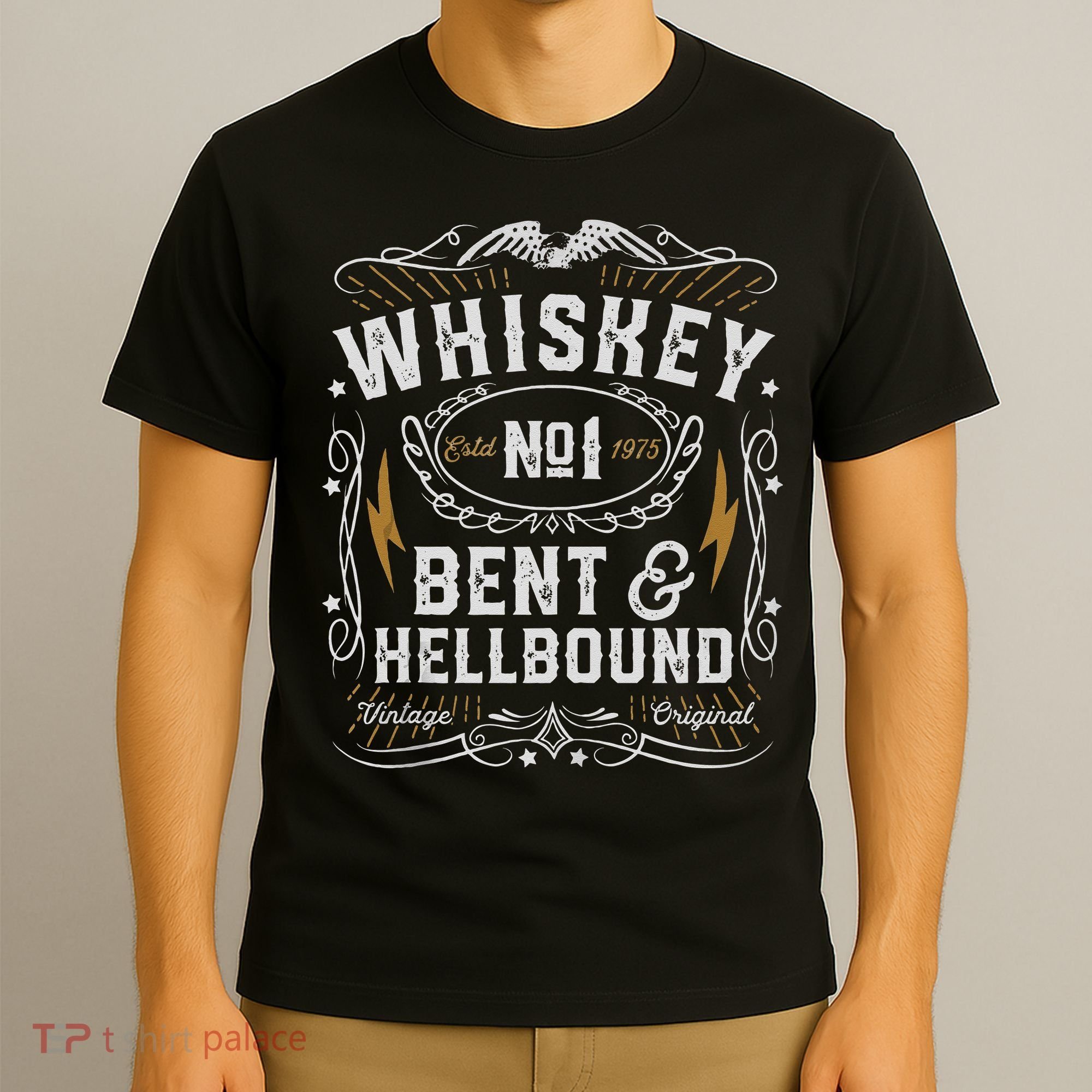 Whiskey Bent And Hellbound Country Music Biker Bourbon Gift T-Shirt