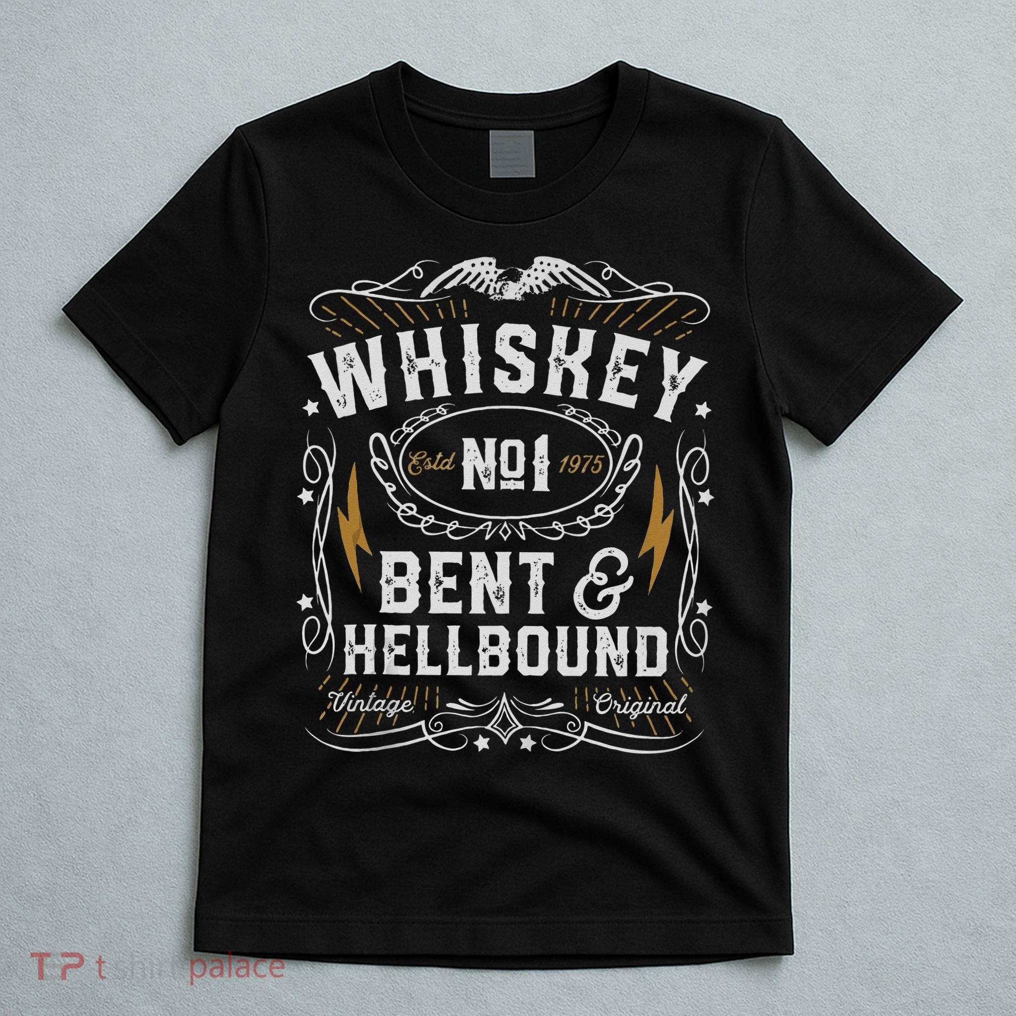 Whiskey Bent And Hellbound Country Music Biker Bourbon Gift T-Shirt