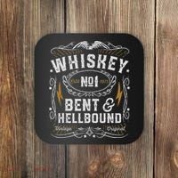 Whiskey Bent And Hellbound Country Music Biker Bourbon Gift Coaster thumb 0