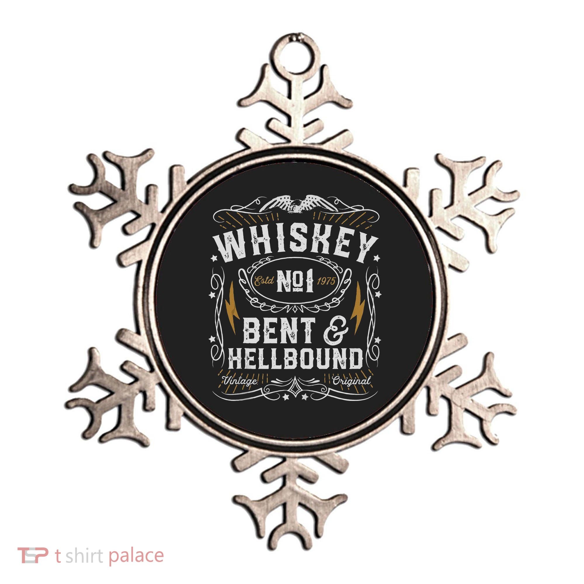 Whiskey Bent And Hellbound Country Music Biker Bourbon Gift Ornament
