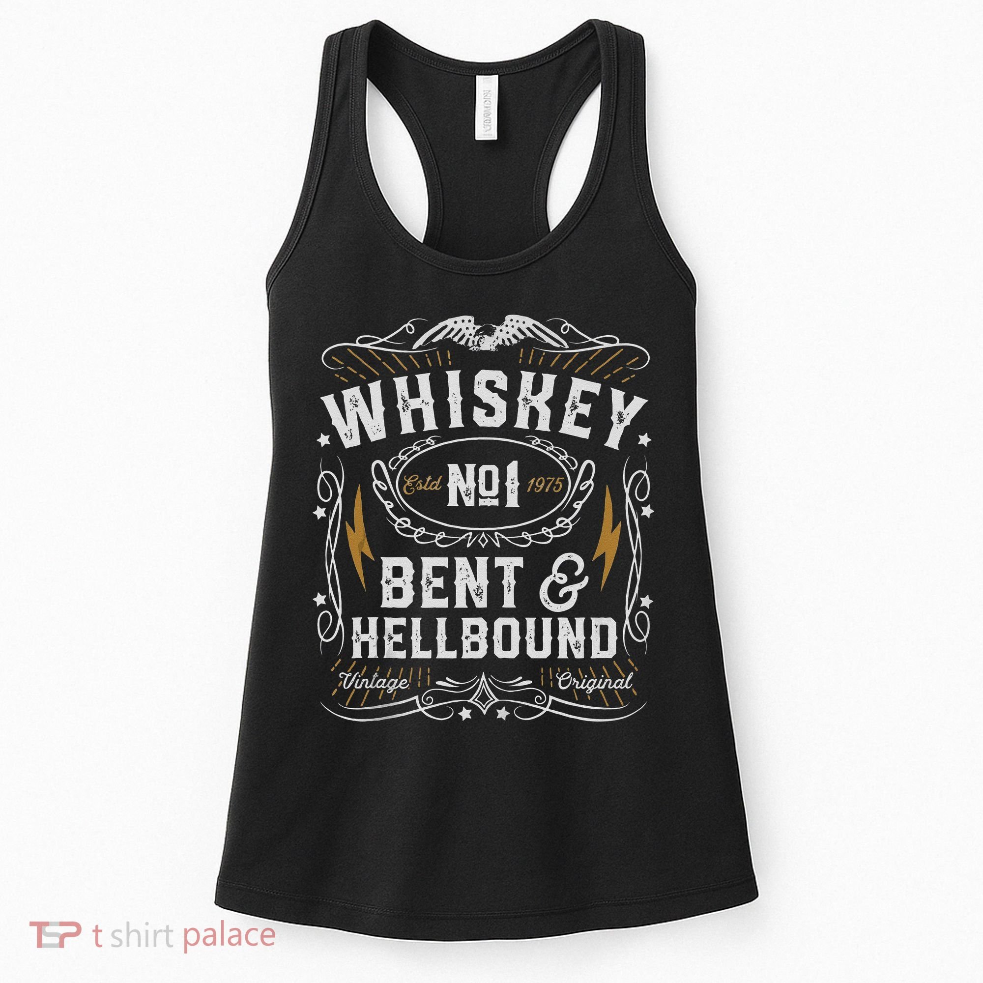 Whiskey Bent And Hellbound Country Music Biker Bourbon Gift Women's Tank Top