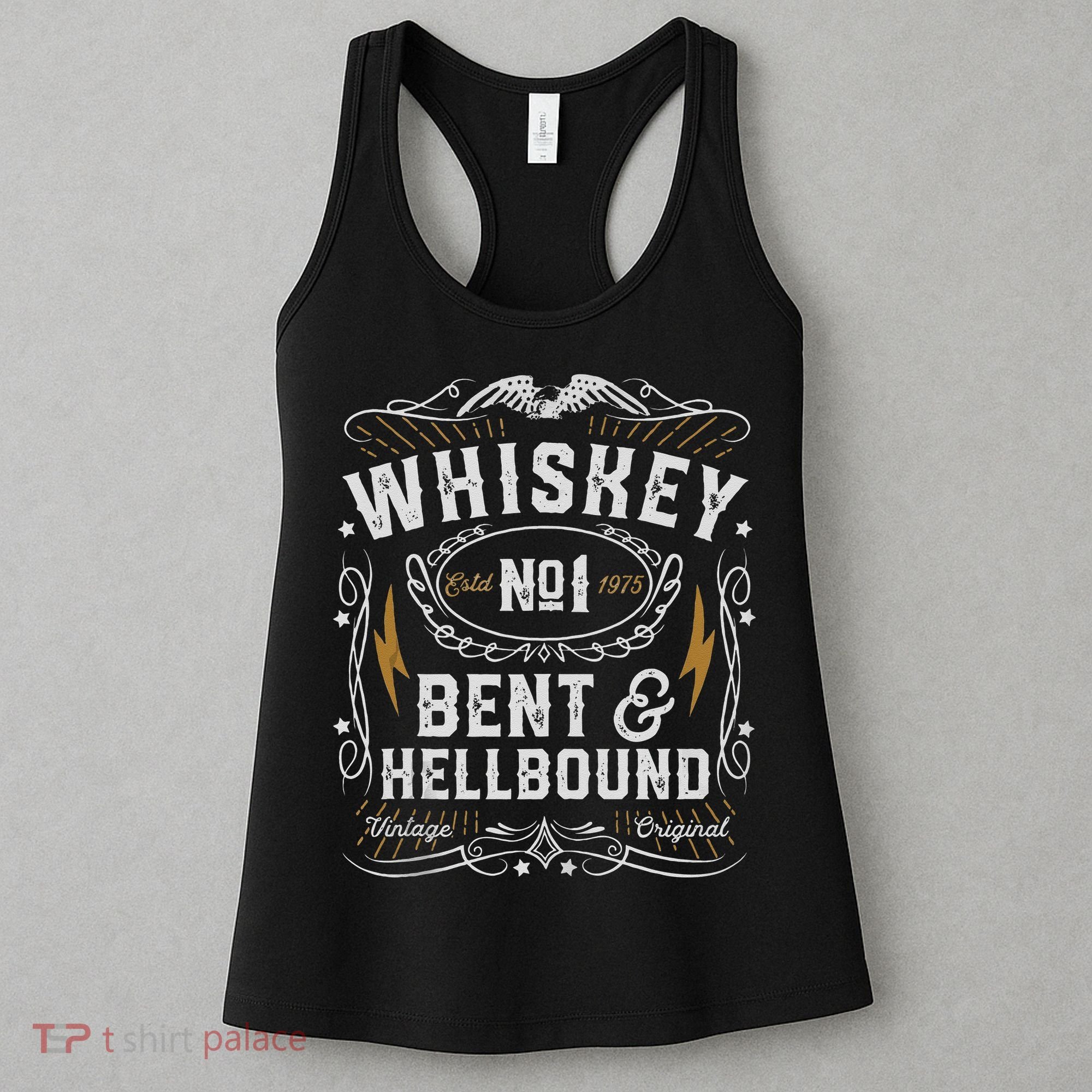 Whiskey Bent And Hellbound Country Music Biker Bourbon Gift Women's Tank Top