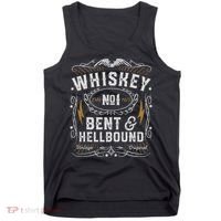 Whiskey Bent And Hellbound Country Music Biker Bourbon Gift Tank Top thumb 0