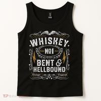 Whiskey Bent And Hellbound Country Music Biker Bourbon Gift Tank Top thumb 2