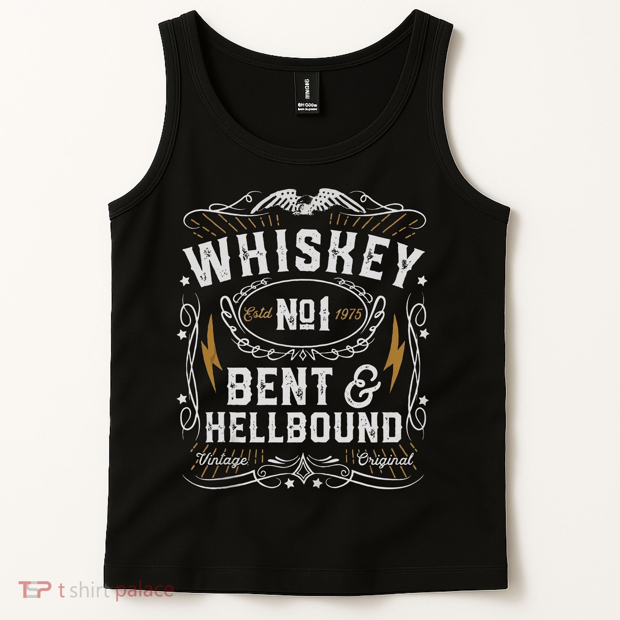 Whiskey Bent And Hellbound Country Music Biker Bourbon Gift Tank Top