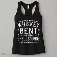 Whiskey Bent And Hellbound Country Biker Bourbon Gift Women's Tank Top thumb 3