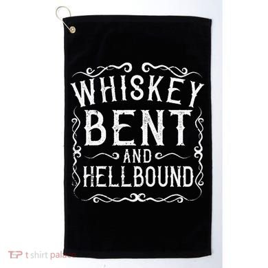 Whiskey Bent And Hellbound Country Biker Bourbon Gift Golf Towel