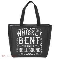 Whiskey Bent And Hellbound Country Biker Bourbon Gift Tote Bag thumb 0