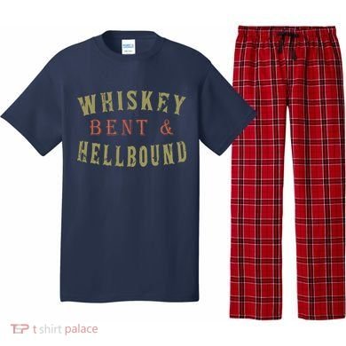 Whiskey Bent And Hell Bound Drinking Drunk Party Hellbound Pajama Set