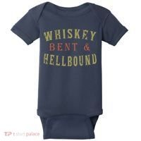Whiskey Bent And Hell Bound Drinking Drunk Party Hellbound Baby Bodysuit thumb 0