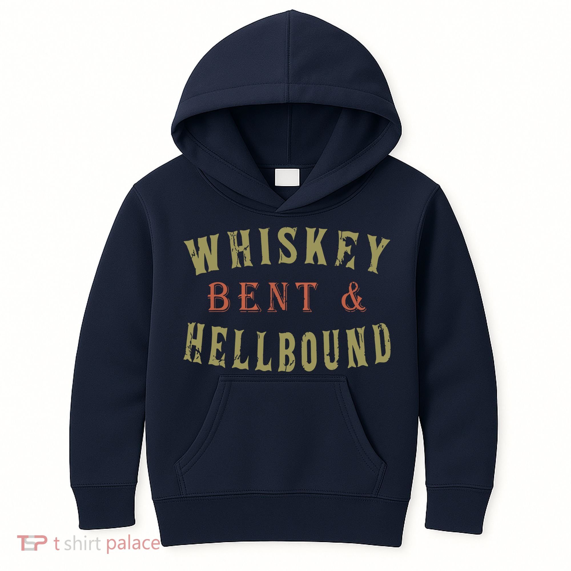 Whiskey Bent And Hell Bound Drinking Drunk Party Hellbound Kids Hoodie