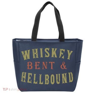 Whiskey Bent And Hell Bound Drinking Drunk Party Hellbound Tote Bag