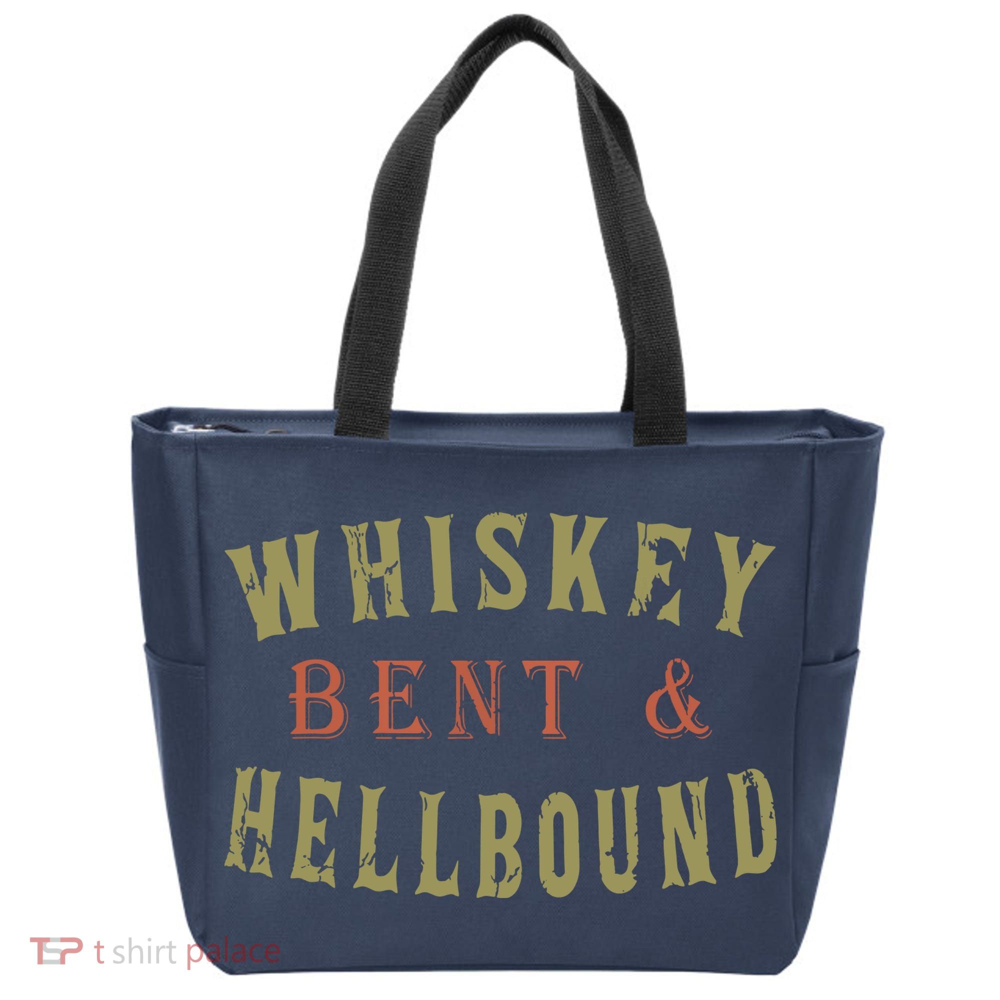 Whiskey Bent And Hell Bound Drinking Drunk Party Hellbound Tote Bag