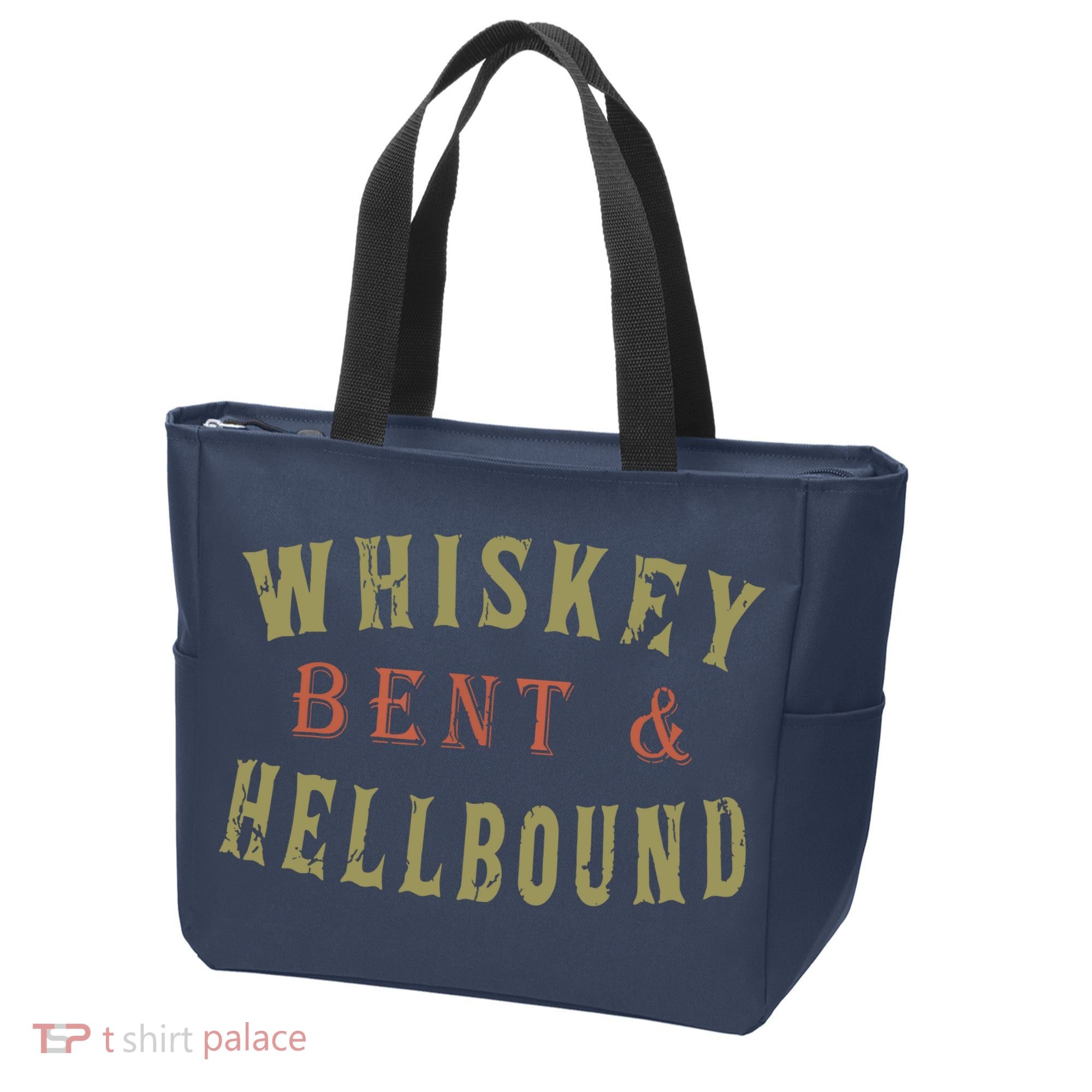 Whiskey Bent And Hell Bound Drinking Drunk Party Hellbound Tote Bag