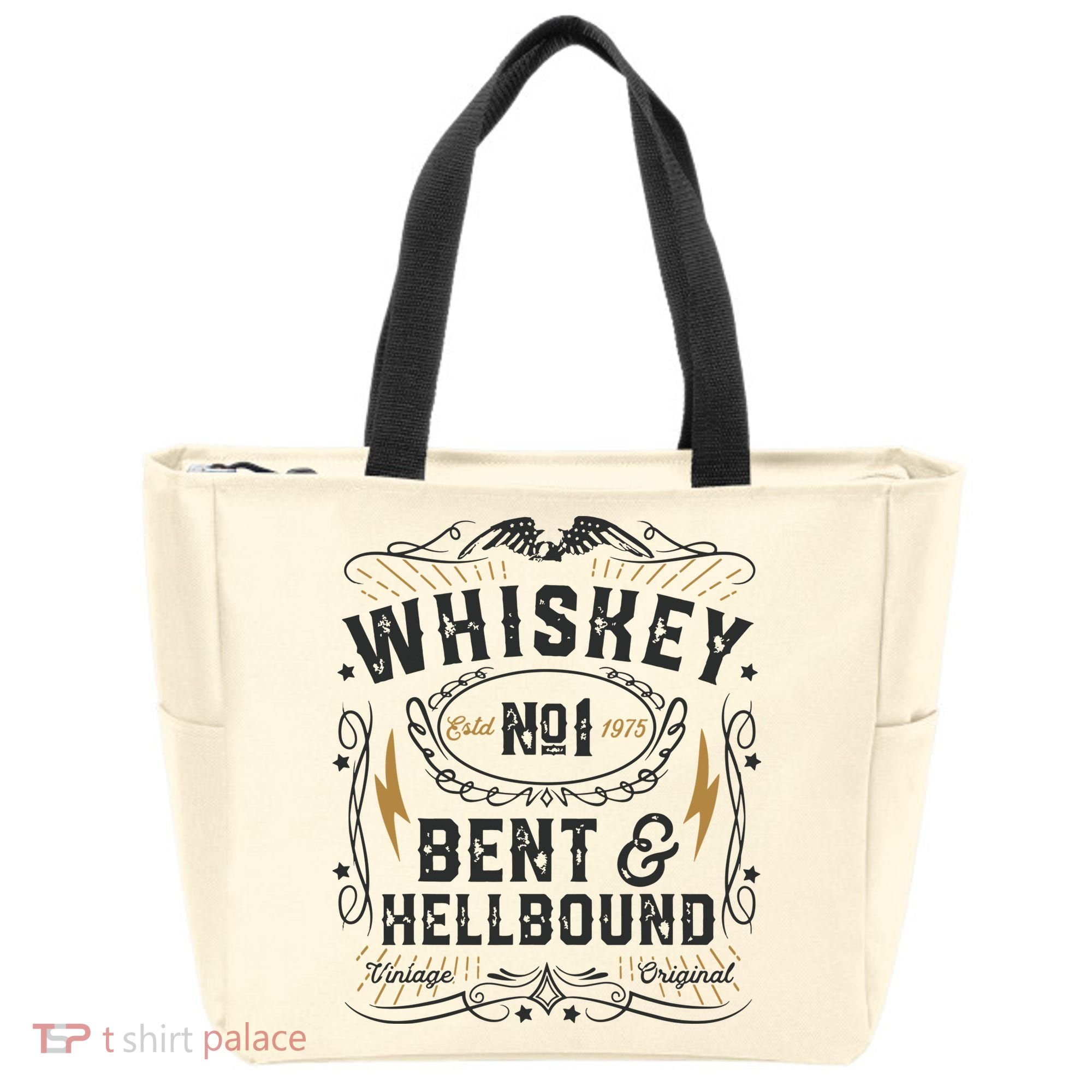 Whiskey Bent And Hellbound Country Music Biker Bourbon Gift Tote Bag