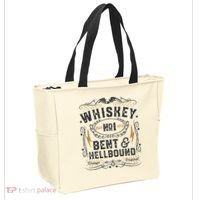 Whiskey Bent And Hellbound Country Music Biker Bourbon Gift Tote Bag thumb 2