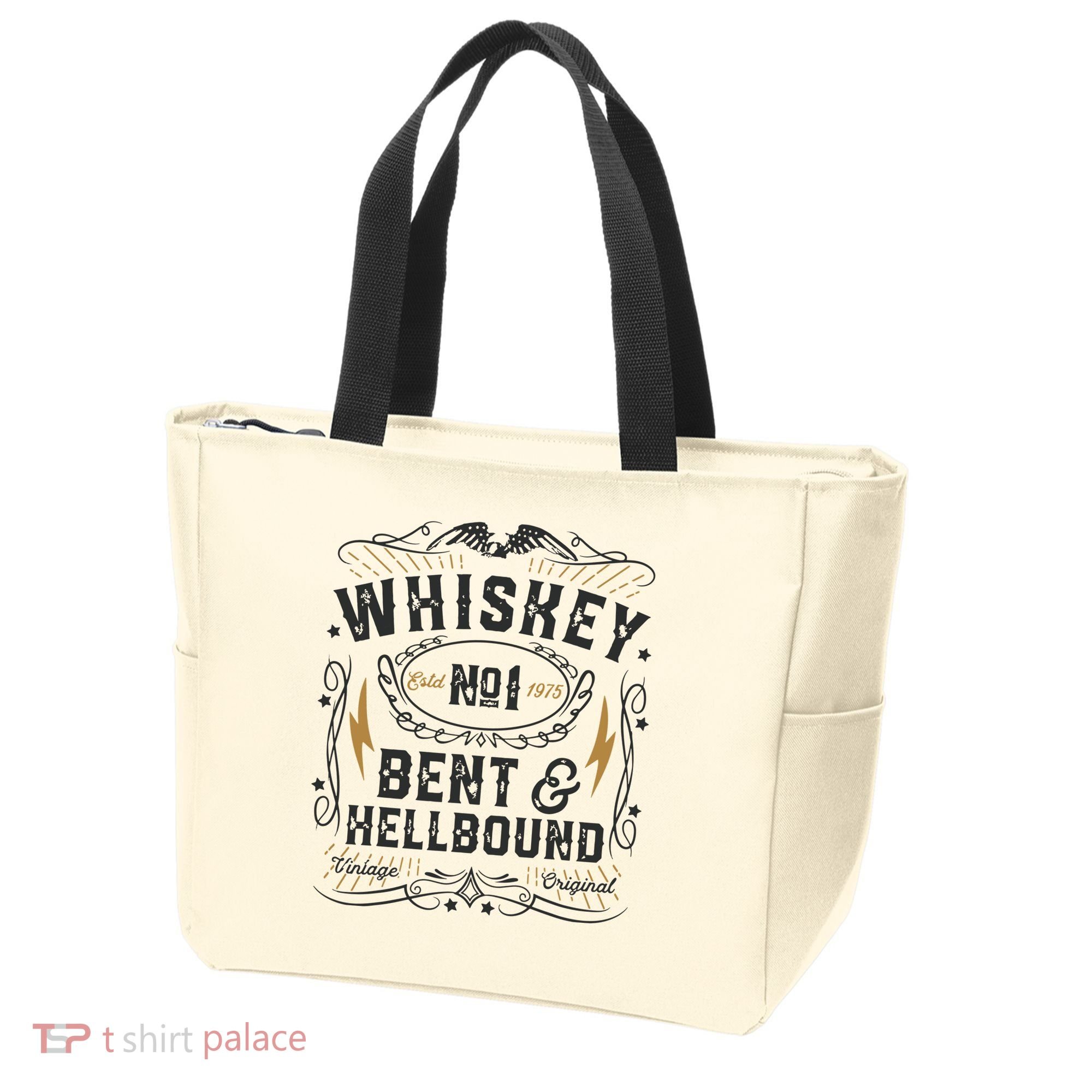 Whiskey Bent And Hellbound Country Music Biker Bourbon Gift Tote Bag